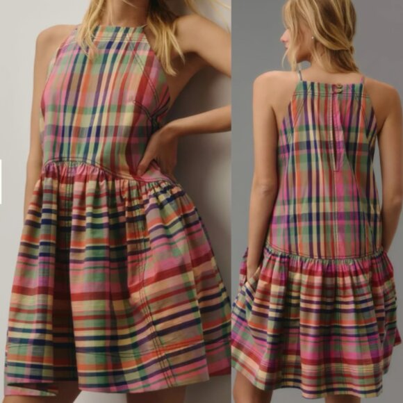 Brand New The Kyla Flounce Mini Dress by Pilcro - Picture 1 of 5